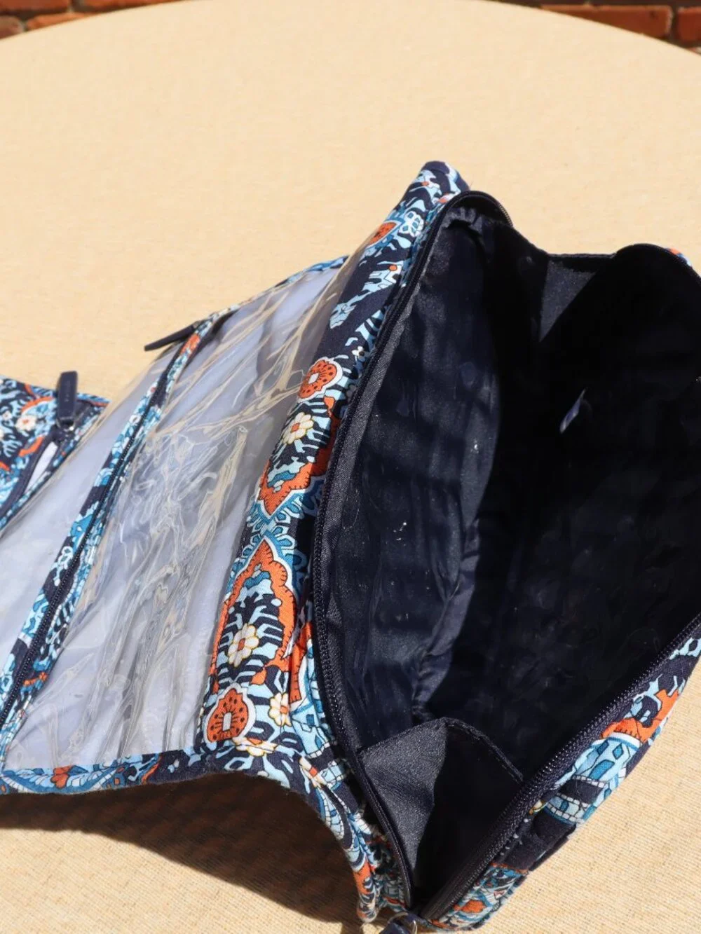 Vera Bradley Hanging Organizer Marrakech Blue and Orange Retired Pattern